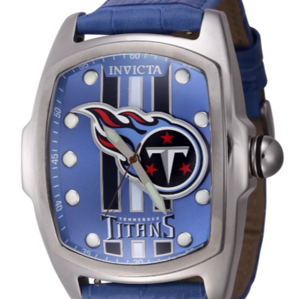 Invicta NFL Tennessee Titans Men's 47mm Watch Blue with 2 extra leather straps